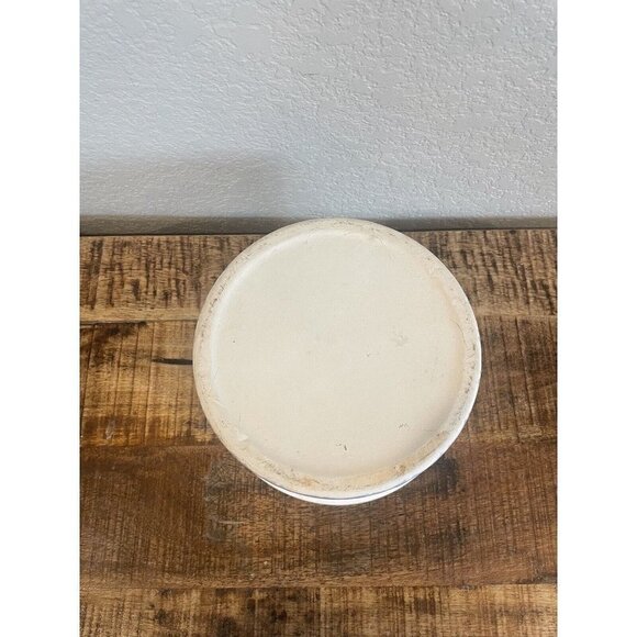 Salt Glaze Decorated Crock flowers 4.5” High Country Primitive storage unmarked - Picture 8 of 8